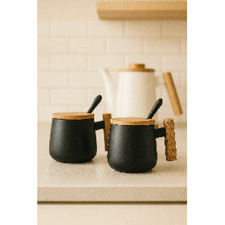 Juego Tazas Cerámica Nórdico (2 Unid)