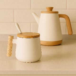 Juego Tazas Cerámica Nórdico (2 Unid)