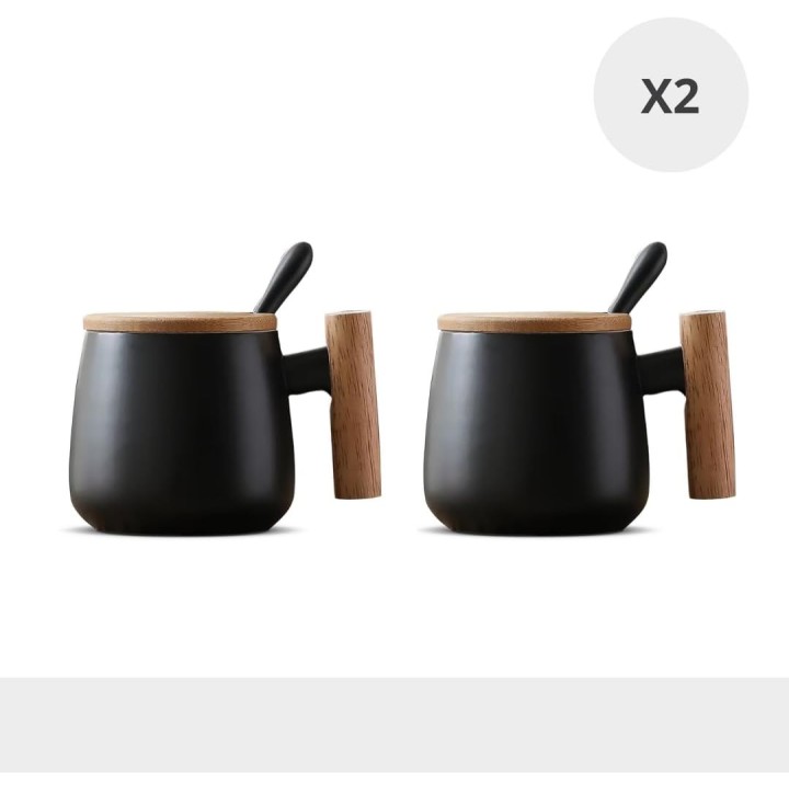 Juego Tazas Cerámica Nórdico (2 Unid)