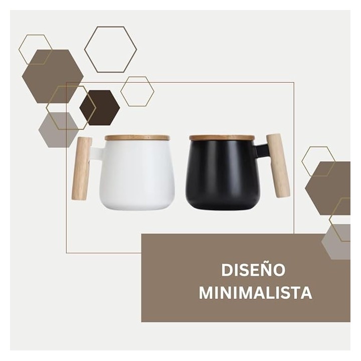 Juego Tazas Cerámica Nórdico (2 Unid)