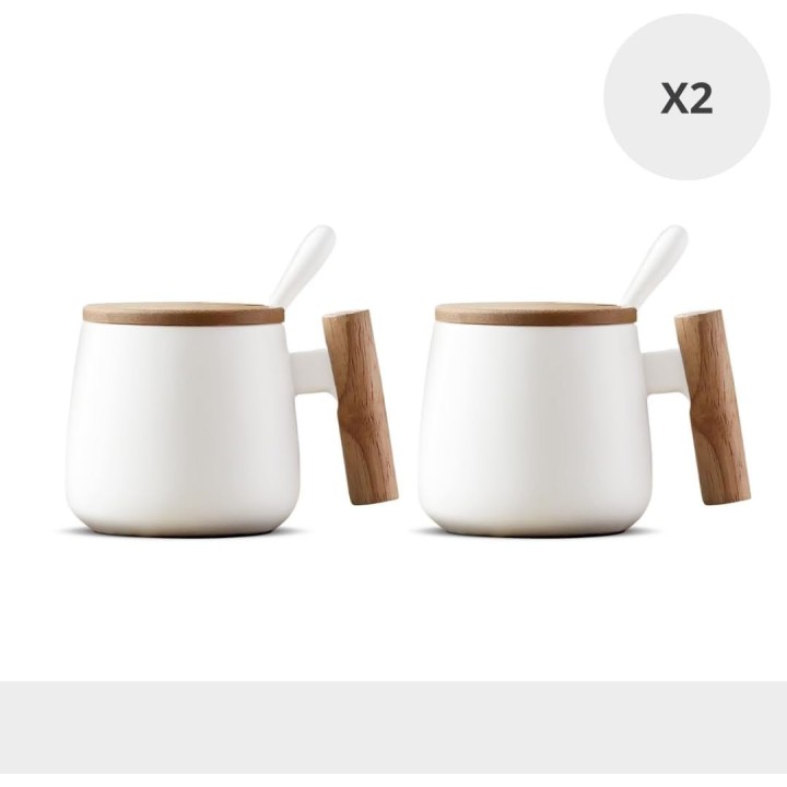 Juego Tazas Cerámica Nórdico (2 Unid)